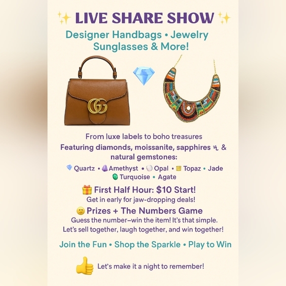 👜✨ “The Luxe Reveal: Designer Deals & Mystery Magic” ✨👜 FRIDAY 7PM Share Show - Picture 2 of 6